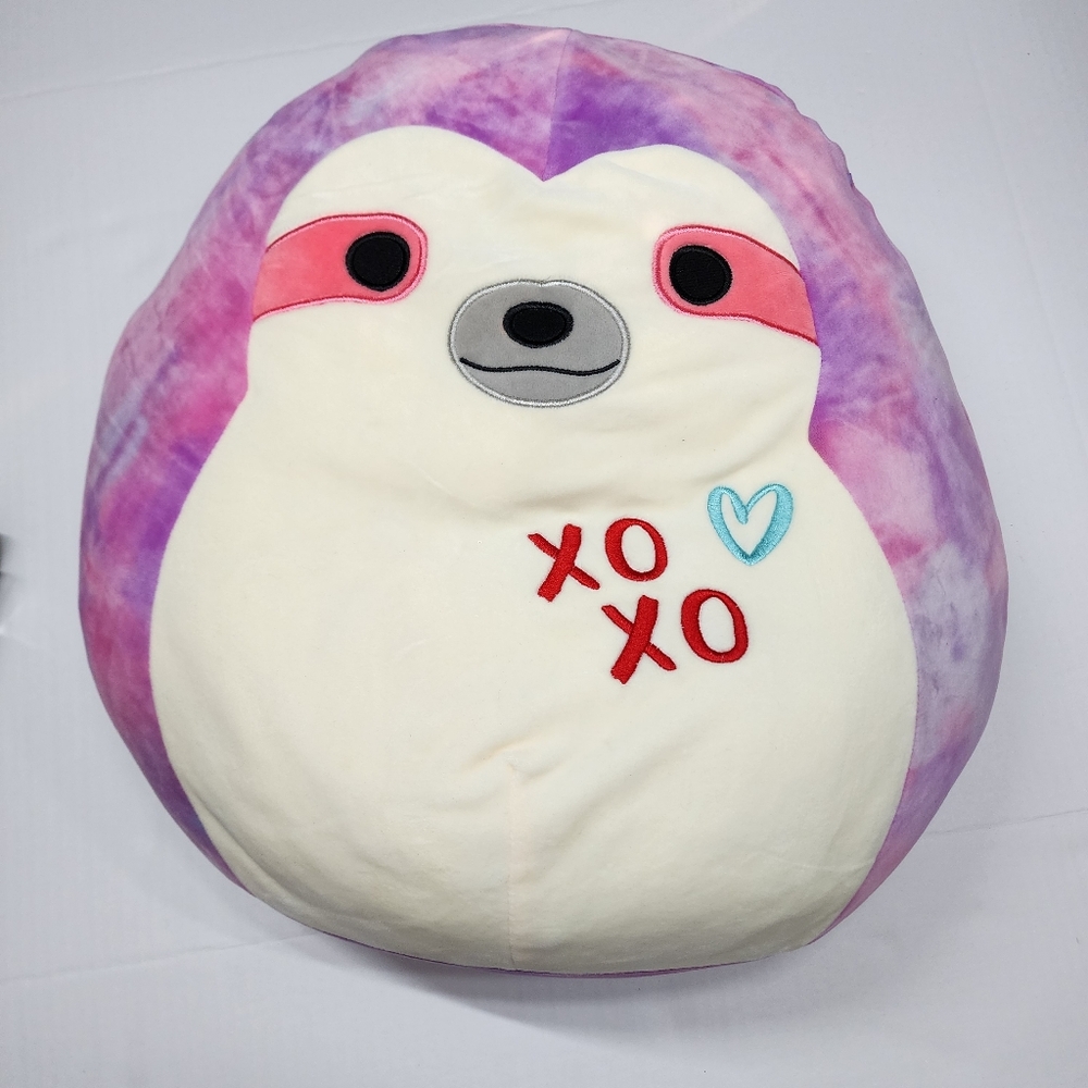 Sharie the Tie-Dye Sloth Valentine's Day edition Squishmallow 16 Inch Large